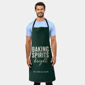Baking Spirits Bright | Evergreen Kerstmis Schort (Gedragen)
