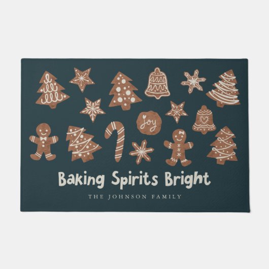 Baking Spirits Bright Feestelijke Vakantie Cookies Deurmat (Voorkant)