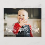 Baking Spirits Bright Foto Feestdagenkaart (Voorkant)