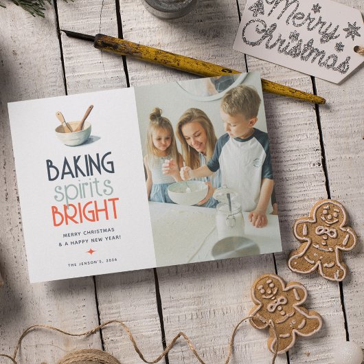 Baking Spirits Bright Foto Kerstkaart