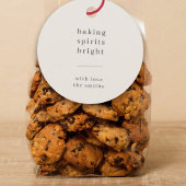 Baking Spirits Bright | Fun Kinder Photo Neutral Bedankjes Labels