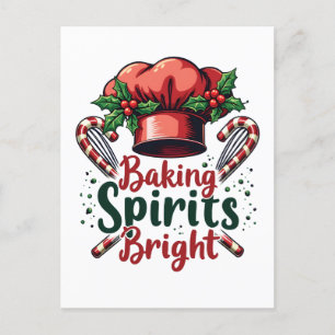 Baking Spirits Bright Funny Baking Chef Baker Aankondigingskaart