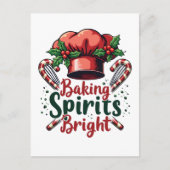 Baking Spirits Bright Funny Baking Chef Baker Aankondigingskaart (Voorkant)