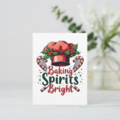 Baking Spirits Bright Funny Baking Chef Baker Aankondigingskaart (Staand voorkant)