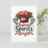 Baking Spirits Bright Funny Baking Chef Baker Kaart (Staand voorkant)