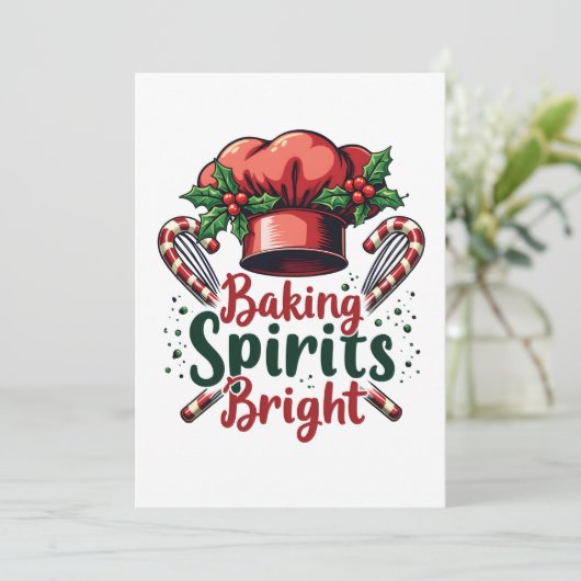 Baking Spirits Bright Funny Baking Chef Baker Kaart (Staand voorkant)