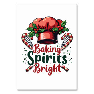 Baking Spirits Bright Funny Baking Chef Baker Kaart