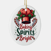 Baking Spirits Bright Funny Baking Chef Baker Keramisch Ornament (Rechts)