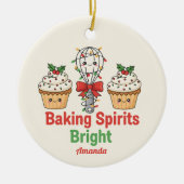 Baking Spirits Bright Funny Christmas Ornament (Voorkant)