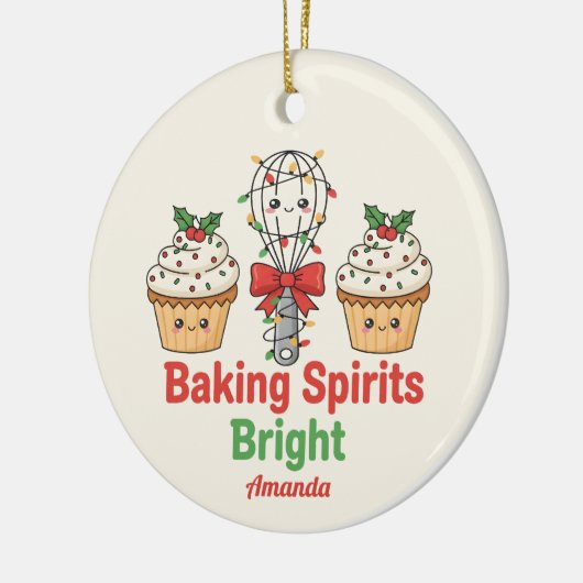 Baking Spirits Bright Funny Christmas Ornament (Links)