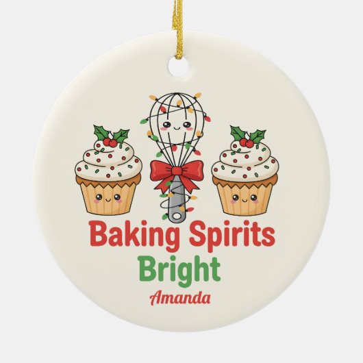 Baking Spirits Bright Funny Christmas Ornament (Achterkant)