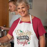 Baking Spirits Bright Funny Kerstmis Schort<br><div class="desc">Een grappige kerstvakantiewoordspeling,  die luidt: "Bakkende geesten helder".</div>