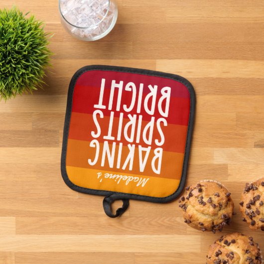 Baking Spirits Bright | Funny Thanksgiving Pannenlap (Top down)