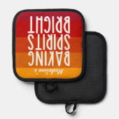 Baking Spirits Bright | Funny Thanksgiving   Pannenlap (Voorkant / Achterkant)