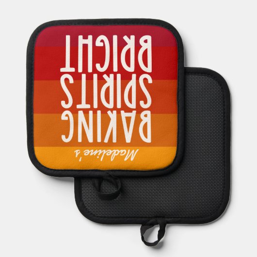 Baking Spirits Bright | Funny Thanksgiving   Pannenlap (Voorkant / Achterkant)