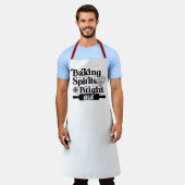 'Baking Spirits Bright' Gemberkoek Kerst Thuis Schort (Gedragen)
