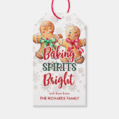 Baking Spirits Bright Gingerbread Cookies Favor Cadeaulabel (Voorkant)