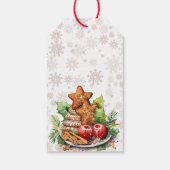 Baking Spirits Bright Gingerbread Cookies Favor Cadeaulabel (Achterkant)