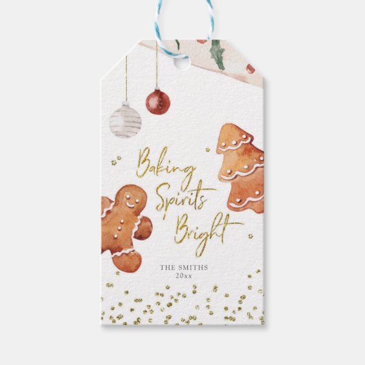 Baking Spirits Bright Gingerbrood Cadeaulabel (Voorkant)