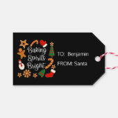Baking Spirits Bright Gingerbrood kerstkoekje Cadeaulabel (Voorkant (Horizontaal))