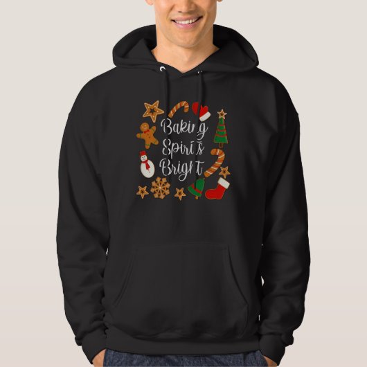 Baking Spirits Bright Gingerbrood kerstkoekje Hoodie (Voorkant)