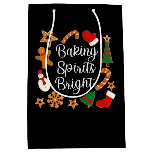 Baking Spirits Bright Gingerbrood kerstkoekje Medium Cadeauzakje (Voorkant)