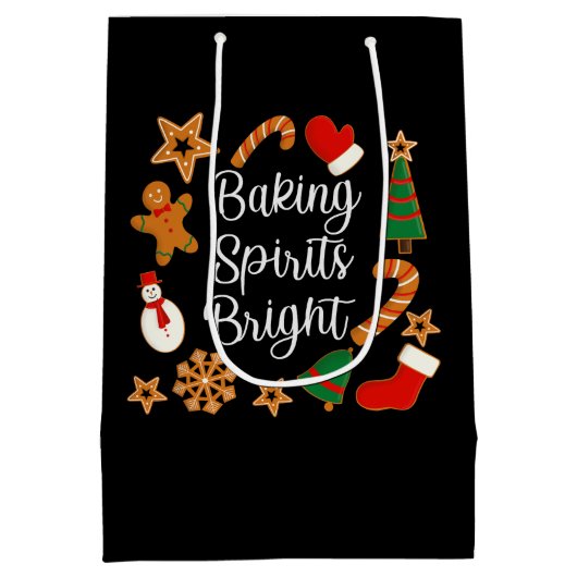 Baking Spirits Bright Gingerbrood kerstkoekje Medium Cadeauzakje (Achterkant)