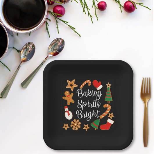 Baking Spirits Bright Gingerbrood kerstkoekje Papieren Bordje