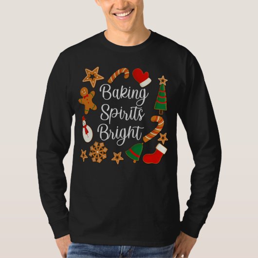 Baking Spirits Bright Gingerbrood kerstkoekje T-shirt (Voorkant)