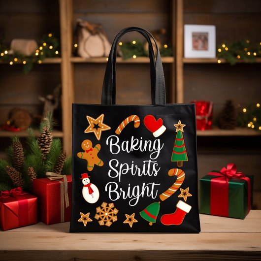 Baking Spirits Bright Gingerbrood kerstkoekje Tote Bag