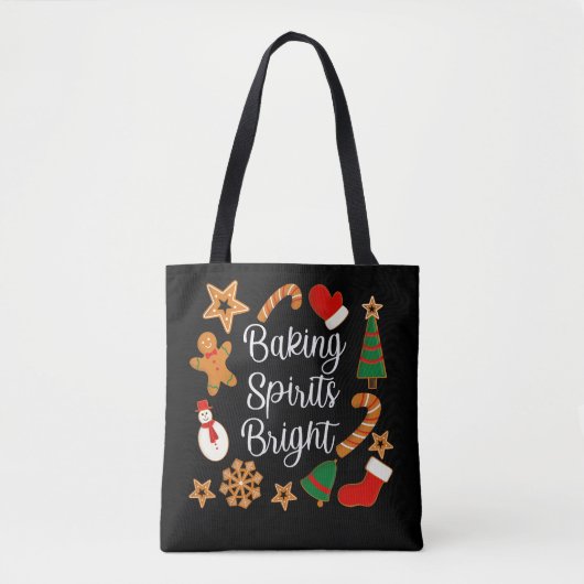 Baking Spirits Bright Gingerbrood kerstkoekje Tote Bag (Voorkant)