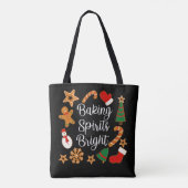Baking Spirits Bright Gingerbrood kerstkoekje Tote Bag (Achterkant)