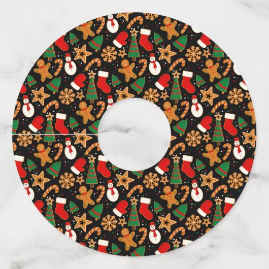 Baking Spirits Bright Gingerbrood kerstkoekje Wijnglaslabel (Achterkant)