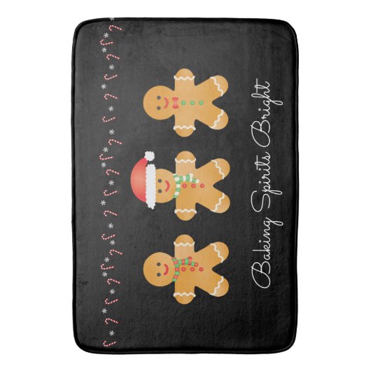 Baking Spirits Bright Gingerbrood Mannen Badmat (Voorkant Verticaal)