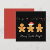 Baking Spirits Bright Gingerbrood Mannen Feestdagenkaart (Voorkant / Achterkant)