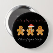 Baking Spirits Bright Gingerbrood Mannen Ronde Button 4,0 Cm (Voorkant /achterkant)