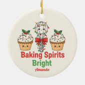 Baking Spirits Bright Grappige Kerst Ornament (Achterkant)