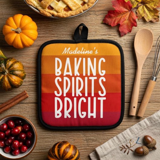 Baking Spirits Bright | Grappige Thanksgiving Pannenlap