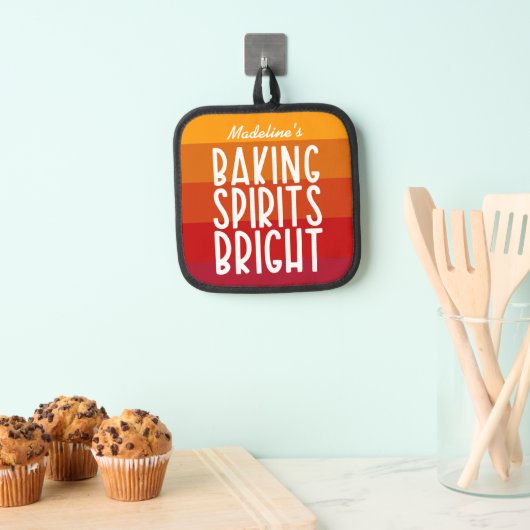 Baking Spirits Bright | Grappige Thanksgiving Pannenlap (Insitu(Ophanging))