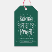 Baking Spirits Bright Groene Aangepaste Vakantie Cadeaulabel (Voorkant)