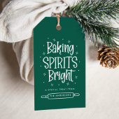 Baking Spirits Bright Groene Aangepaste Vakantie Cadeaulabel