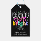 Baking Spirits Bright Holiday Cookie Leuke Retro Cadeaulabel (Voorkant)