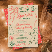 Baking Spirits Bright | Holiday Cookie Swap Party Kaart