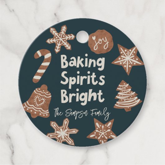 Baking Spirits Bright Holiday Cookies Bedankjes Labels (Voorkant)