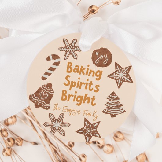 Baking Spirits Bright Holiday Cookies Geel Bedankjes Labels