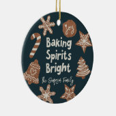 Baking Spirits Bright Holiday Cookies Keramisch Ornament (Rechts)