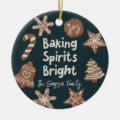 Baking Spirits Bright Holiday Cookies Keramisch Ornament (Voorkant)
