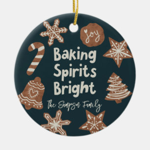 Baking Spirits Bright Holiday Cookies Keramisch Ornament