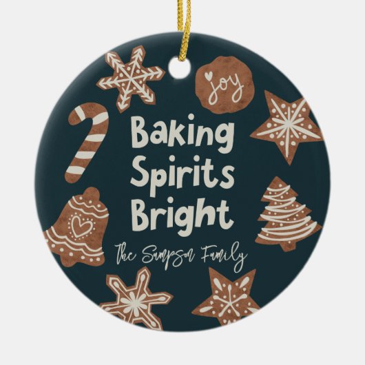 Baking Spirits Bright Holiday Cookies Keramisch Ornament (Voorkant)