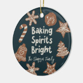 Baking Spirits Bright Holiday Cookies Keramisch Ornament (Links)